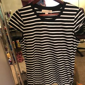 NWT Michael Kors Black and Shite Stripped Shirt